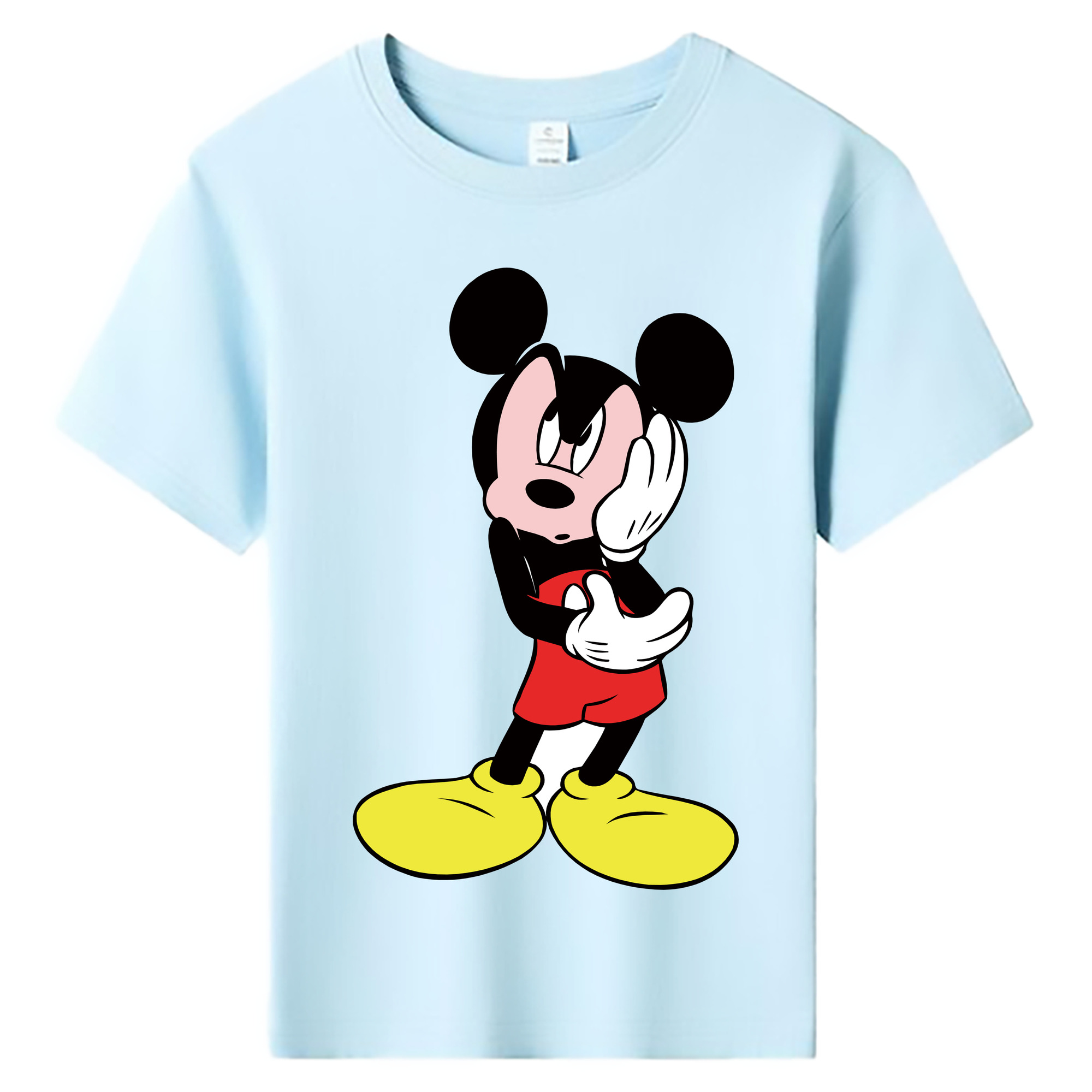 ミッキーマウス Mickey Mouse 綿100％キッズTシャツ（フロントプリント）